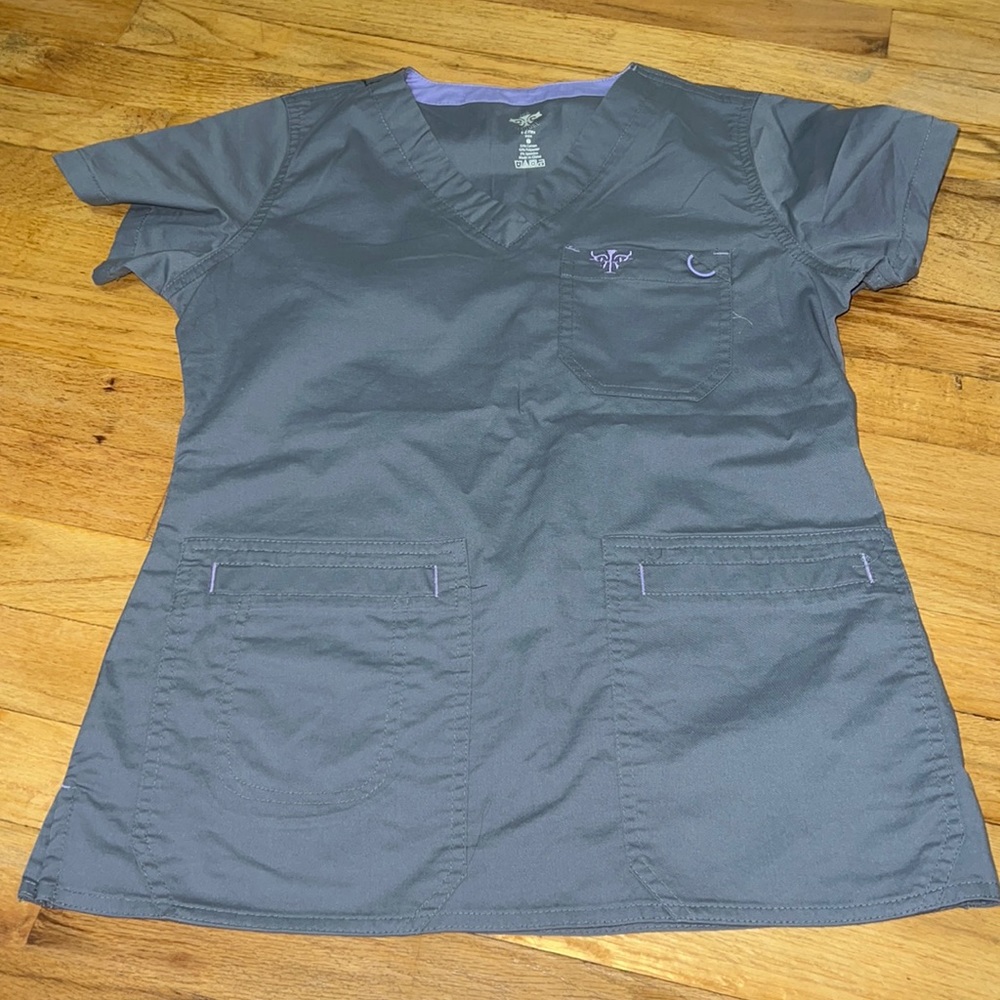 Grey Scrub Top